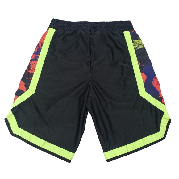 Adidas Festivo Men's M Basketball Shorts Black Neon Green Floral Athletic Long - Picture 8 of 16